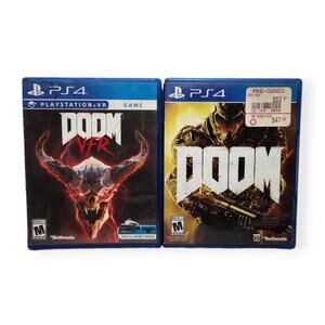PS4 Doom And Doom VFR CIB (Bethesda, 2016, 2017) Pre-owned
